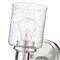 Z-Lite Kinsley 1 Light Wall Sconce, Brushed Nickel And Clear Seeded 340-1S-BN - alternate 4